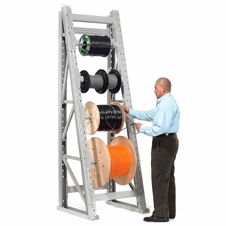 Global Industrial Reel Rack Starter Unit 36inW x 36inD x 96inH 653175